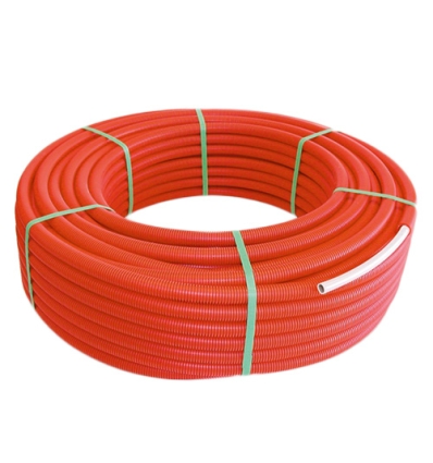 Begetube Ø16 x 2 rouge tube Alpex duo pour chauffage et sanitaire avec gaine (ATG certifié) - 50 mètre - 800171050