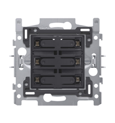 Niko Socle pour sextuple bouton-poussoir libre de potentiel 24V N.O. avec LEDs de couleur blanche, fixation par grif - 170-60170