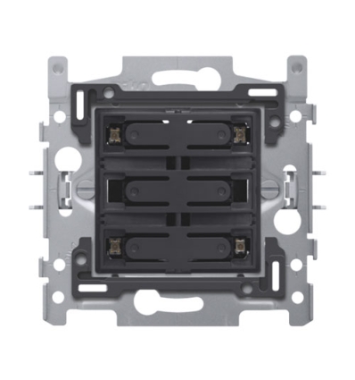 Niko Sokkel voor 4-voudige potentiaalvrije drukknop 24V N.O. met witte leds, klauwbevestiging - 170-40170