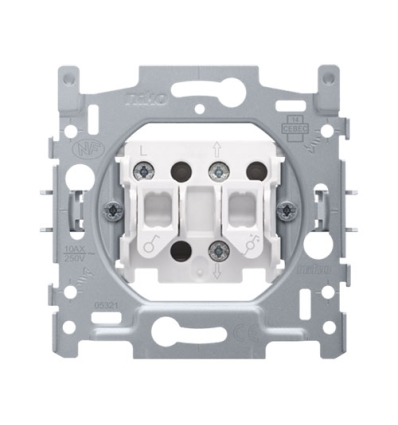Niko Socle pour interrupteur pour volets, verrouillage électrique, 10 AX/250 Vac, bornes à vis - 170-05900 