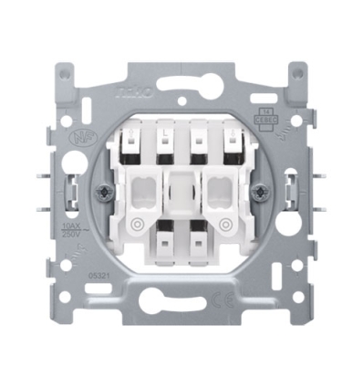 Niko Socle pour bouton-poussoir pour volets pour commandes électroniques, 10 A/250 Vac, bornes à connexion rapide - 170-25905