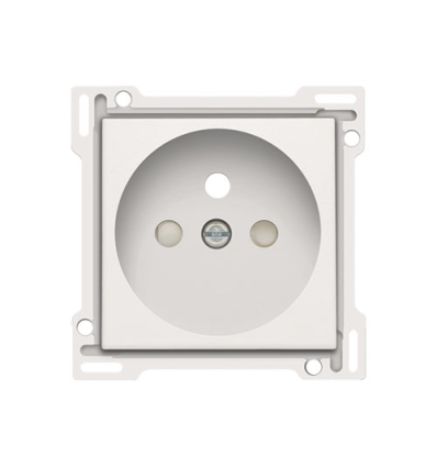 Niko Niko Set de finition pour prise de courant avec broche de terre et obturateurs de protection, white - 101-66601
