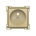 Niko Afwerkingsset voor stopcontact met penaarde en beschermingsafsluiters, inbouwdiepte 28,5 mm, gold coated - 221-66601