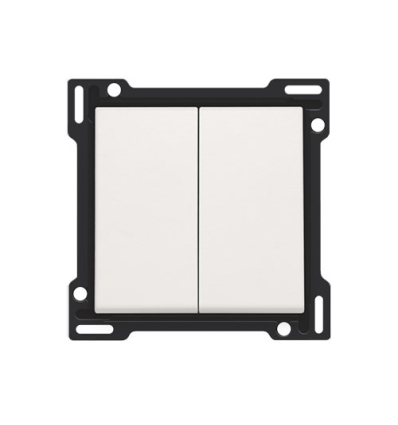 Niko Set de finition avec deux touches pour interrupteur ou bouton-poussoir - 101-61505