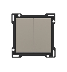 Niko Set de finition avec deux touches pour interrupteur ou bouton-poussoir bronze - 123-61505