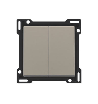 Niko Set de finition avec deux touches pour interrupteur ou bouton-poussoir bronze - 123-61505