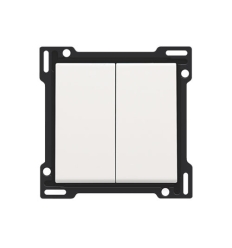 Niko Afwerkingsset met twee toetsen voor drukknop of schakelaar white coated - 154-61505