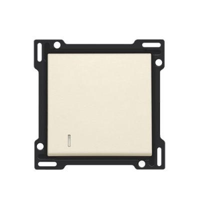 Niko Afwerkingsset met lens voor enkelvoudige schakelaar of drukknop, cream - 100-60005