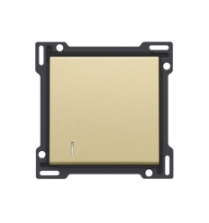 Niko Set de finition avec voyant pour interrupteur ou bouton-poussoir simple, gold coated - 221-60005