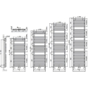 Henrad Arno Single H:1791 L:600 - 1158 Watt blanc RAL9016 raccordement central