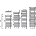 Henrad Arno Double H:1791 L:500 - 1402 Watt blanc RAL9016 raccordement central