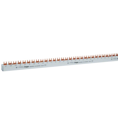 Hager Kamrail vork 3-polig+N 16 mm² 56 modulen - KDN450E