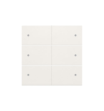 Niko Afwerkingsset voor 6-voudige potentiaalvrije drukknop, 24 V, met leds, white - 101-60150