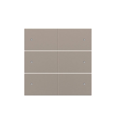 Niko Afwerkingsset voor 6-voudige potentiaalvrije drukknop, 24 V, met leds, bronze - 123-60150