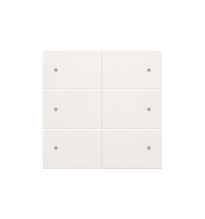 Niko Afwerkingsset voor 6-voudige potentiaalvrije drukknop, 24 V, met leds, white coated - 154-60150