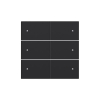 Niko Set de finition pour bouton-poussoir sextuple, libre de potentiel, 24 V, avec LED, black coated - 161-60150