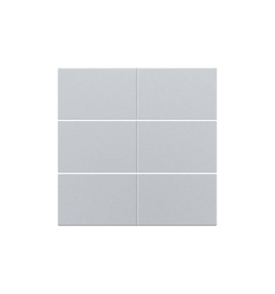 Niko Afwerkingsset voor 6-voudige potentiaalvrije drukknop 24 V, sterling - 121-60050