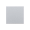 Niko Afwerkingsset voor 6-voudige potentiaalvrije drukknop 24 V, sterling - 121-60050