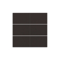Niko Set de finition pour bouton-poussoir sextuple, libre de potentiel, 24 V, dark brown - 124-60050