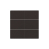 Niko Set de finition pour bouton-poussoir sextuple, libre de potentiel, 24 V, dark brown - 124-60050