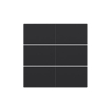 Niko Set de finition pour bouton-poussoir sextuple, libre de potentiel, 24 V, black coated - 161-60050