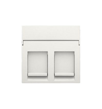 Niko Centraalplaat data 2x RJ, white - 101-65200