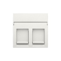 Niko Centraalplaat data 2x RJ, white - 101-65200