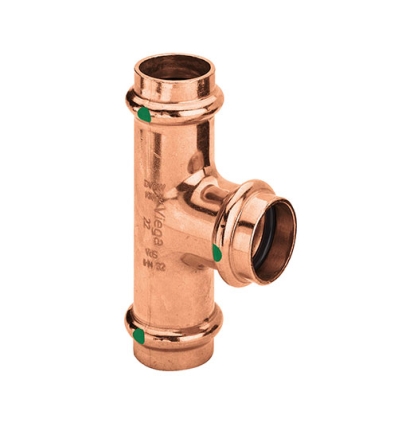 Viega T-stuk 42mm FFF pers koper (drink)water - 291990