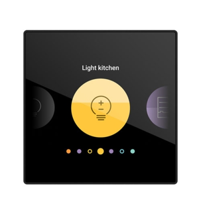 Niko Digital black, een geconnecteerd en personaliseerbaar bedieningsscherm, 230 V, klauwbevestiging - 551-18000