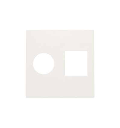 Niko Afwerkingsset voor enkelvoudige coaxaansluiting en netwerkaansluiting RJ45, white - 101-65702