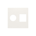 Niko Afwerkingsset voor enkelvoudige coaxaansluiting en netwerkaansluiting RJ45, white - 101-65702