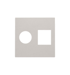 Niko Set de finition pour connexion coaxiale simple et connexion réseau RJ45, light grey - 102-65702