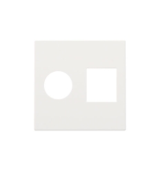 Niko Afwerkingsset voor enkelvoudige coaxaansluiting en netwerkaansluiting RJ45, white coated - 154-65702