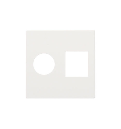 Niko Afwerkingsset voor enkelvoudige coaxaansluiting en netwerkaansluiting RJ45, white coated - 154-65702