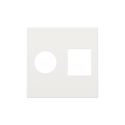 Niko Afwerkingsset voor enkelvoudige coaxaansluiting en netwerkaansluiting RJ45, white coated - 154-65702