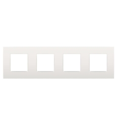 Niko Plaque de recouvrement quadruple avec un entraxe de 71 mm Niko Intense white - 120-76400