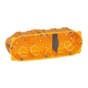Legrand Batibox boîte d'encastrement multipostes entraxe 71 mm pour cloisons creuses - 3 postes - profondeur 40 mm - 080043