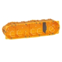 Legrand Batibox boîte d'encastrement multipostes entraxe 71 mm pour cloisons creuses - 4 postes - profondeur 40 mm - 080044
