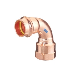 Aquagas raccord coude 90° FF 28 x 4/4" F V-Press