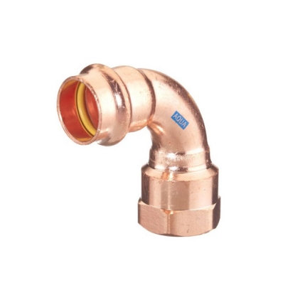 Aquagas raccord coude 90° FF 22 x 3/4" F V-Press