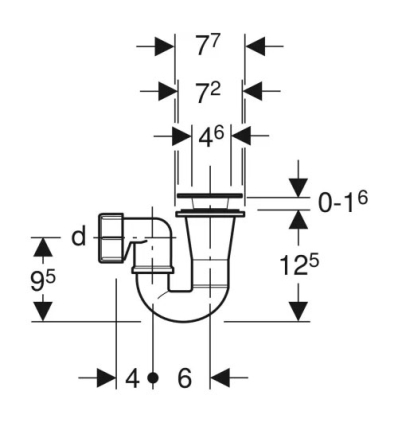Geberit siphon de douche Ø52 - 150.125.00.1