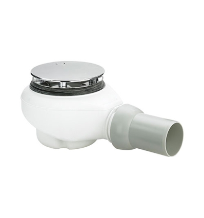 Viega Tempoplex Plus douchesifon 90 mm - Coiffe chromée, siphon amovible, tube d'écoulement horizontal - 578916