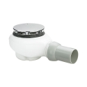 Viega Tempoplex Plus douchesifon 90 mm - Coiffe chromée, siphon amovible, tube d'écoulement horizontal - 578916