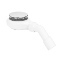 Viega Tempoplex douchesifon 90 mm - coiffe chromée, siphon amovible, coude d'écoulement 45° - 634100