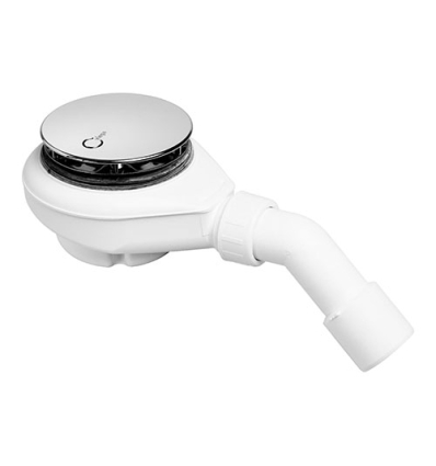 Viega Tempoplex siphon de douche 90 mm - coiffe chromée, siphon amovible, coude d'écoulement 45° - 575601