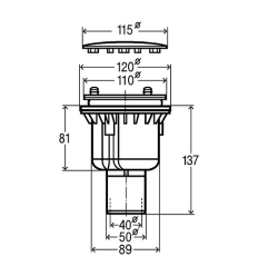 Viega Tempoplex douchesifon 90 mm - Coiffe chromée, siphon amovible, tube d'écoulement vertical (non collable) - 801786 2