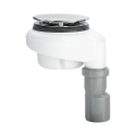 Viega Tempoplex siphon de douche Ø90 mm - Coiffe chromée, siphon amovible, tube d'écoulement vertical (non collable) - 576455