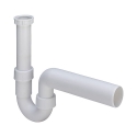 Viega siphon tubulaire 6/4" x 40 mm - pour évier, plastique blanc, ecoulement horizontal - 105716