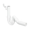 Viega siphon tubulaire 6/4" x 40 mm - pour évier, plastique - coude d'écoulement 45°, raccordement de flexible pour eau usées