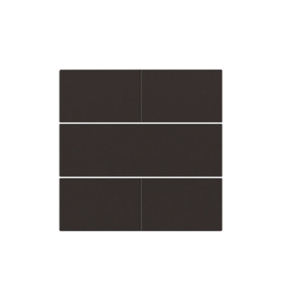 Niko Set de finition pour bouton-poussoir quadruple, libre de potentiel, 24 V, dark brown - 124-40050